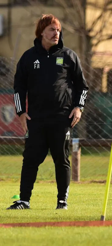 Facundo Alfaro durante un entrenamiento de Coerver Coaching